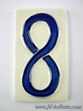 Numero civico ceramica piccolo nc308